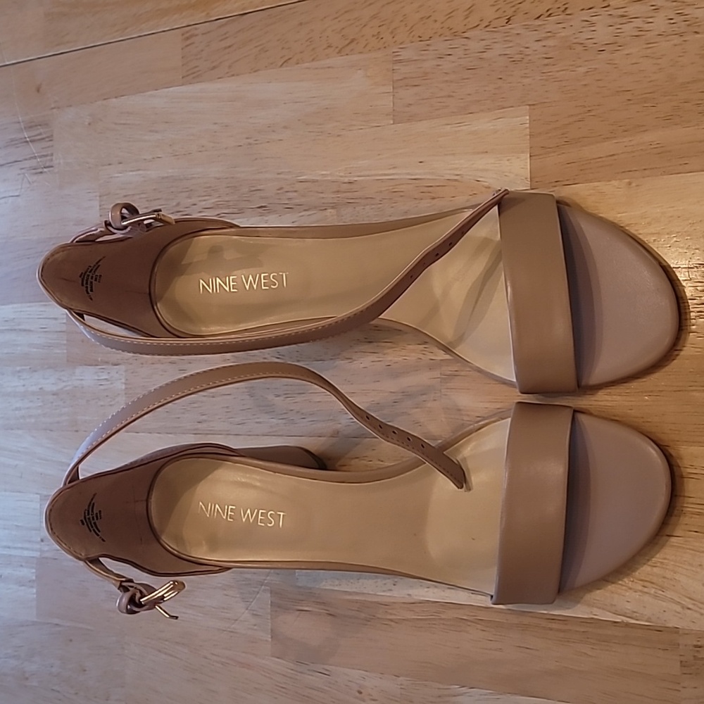 Nine West open toed, strapped heels